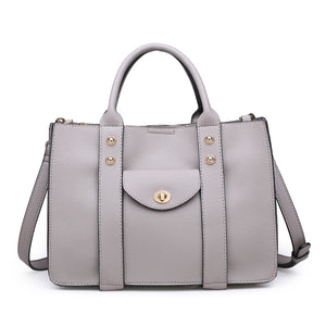Moda Luxe Rockefeller Women : Handbags : Satchel 842017115571 | Grey